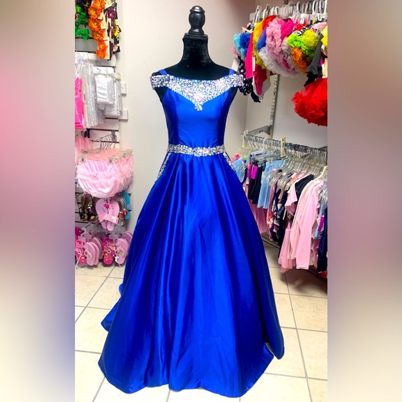 Childs Size 16 Royal Corset Back Homecoming Quinceanera Pageant Gown  w/Pockets